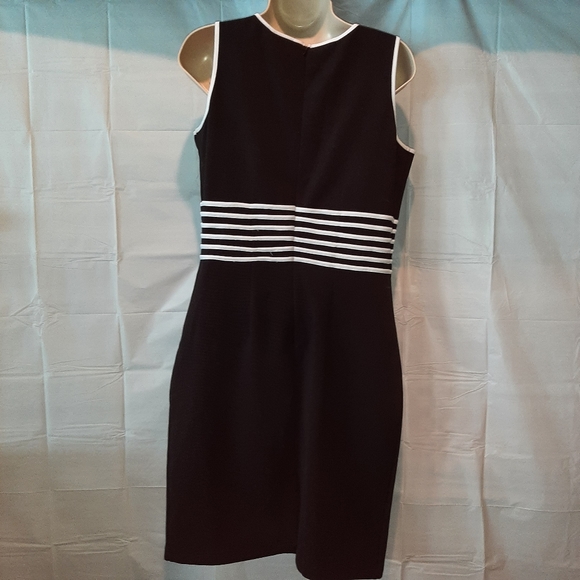 Vintage Spiegal Black With White Piping Body Con - Picture 3 of 5
